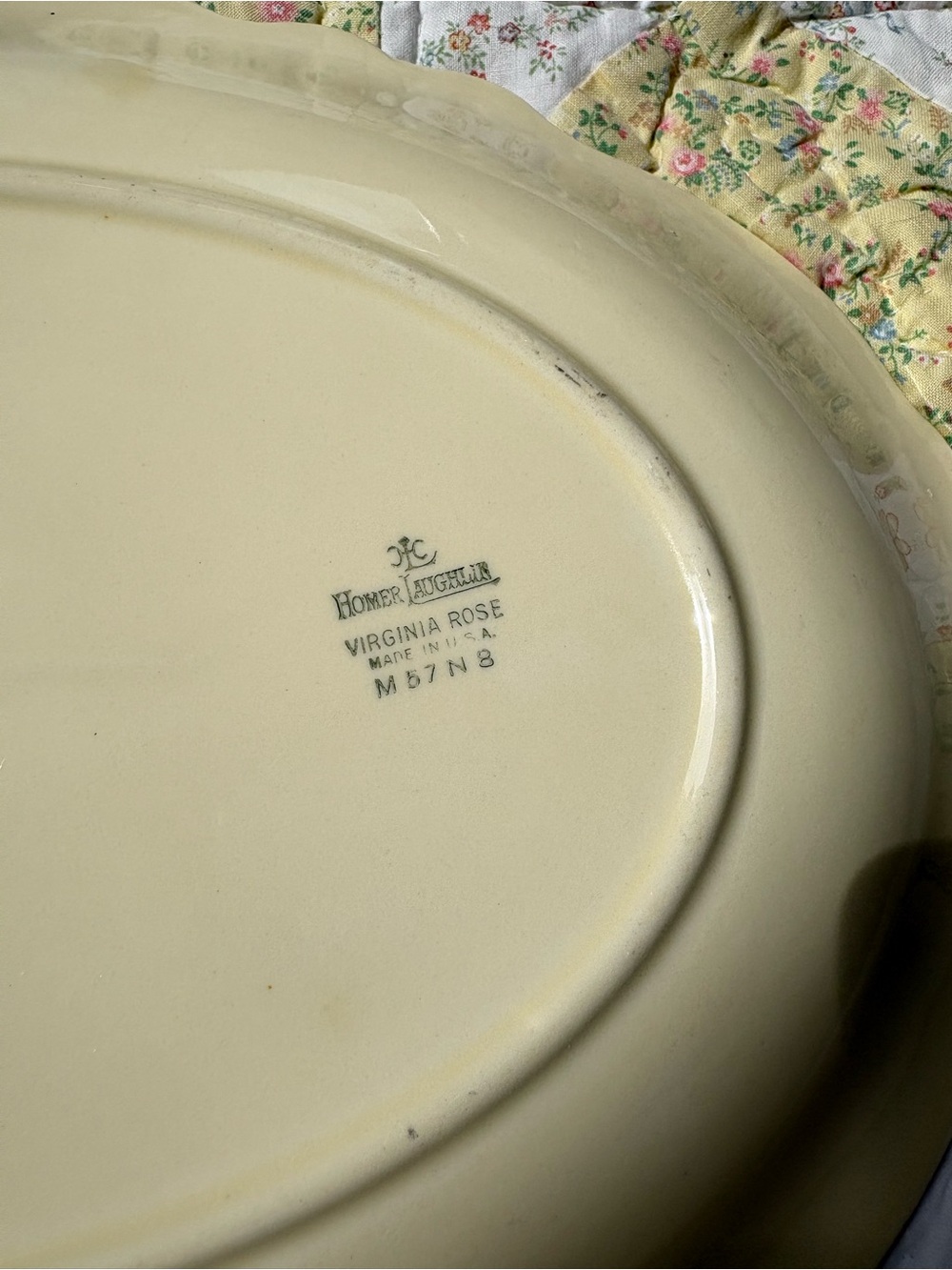 Vintage 1950s Floral Ceramic Serving Platter Homer Laughlin Virginia Rose M57N8 - Picture 8 of 16